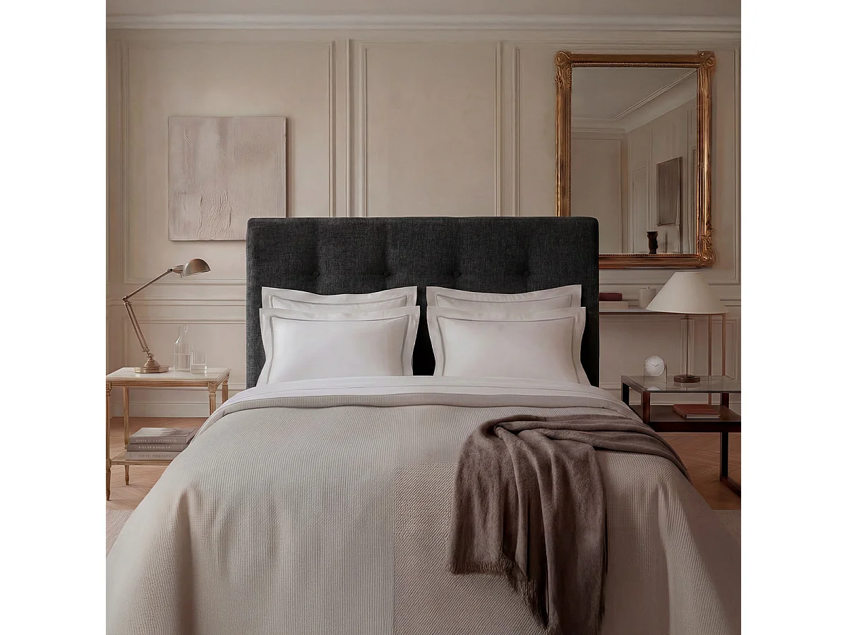 Tête de lit Capitonnée Tissu SISAL - Sable - 180x120 cm