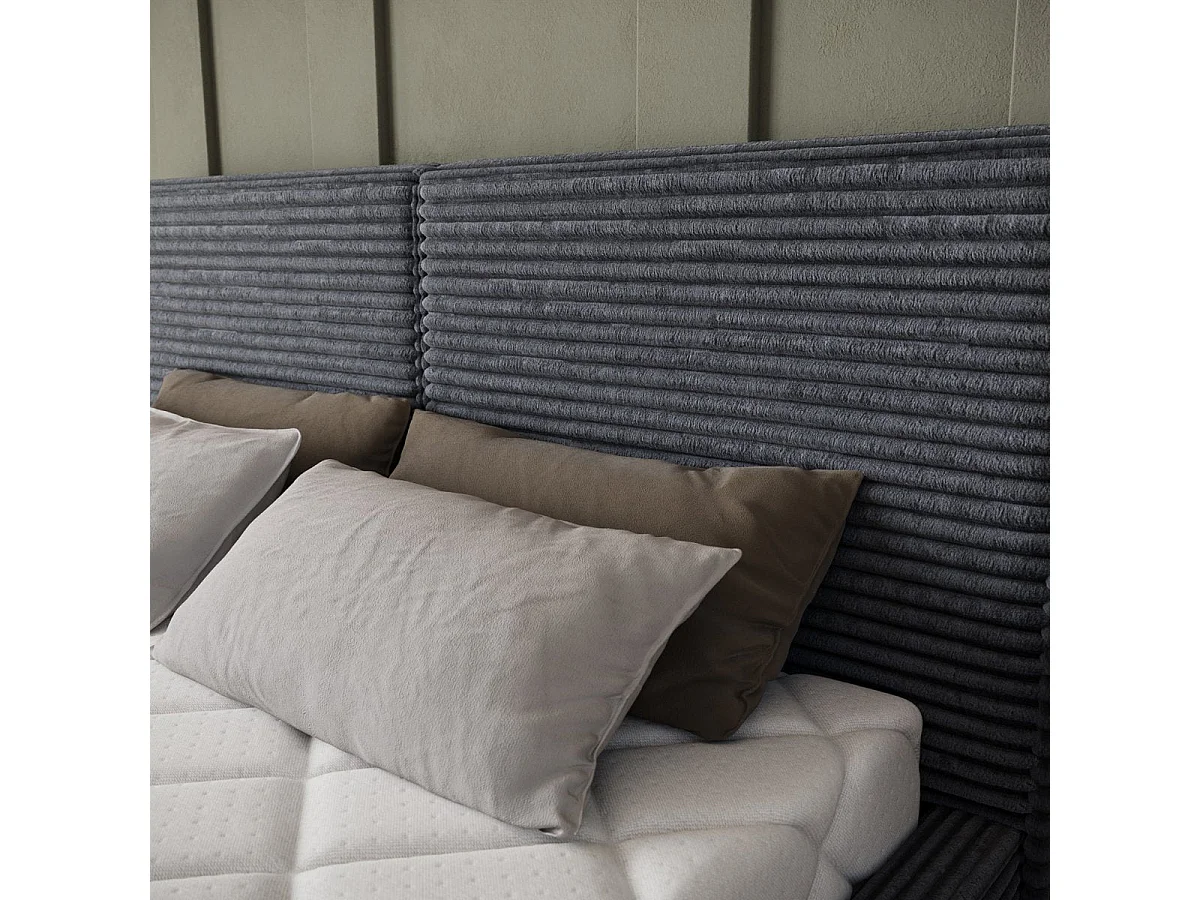 180x200 Storage Bed with Base Included Nox Dark Gray Corduroy