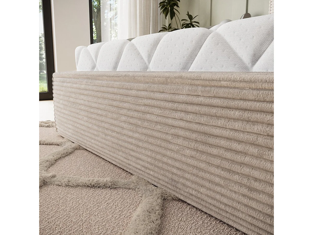 180x200 Storage Bed with Base Included Nox Beige Corduroy