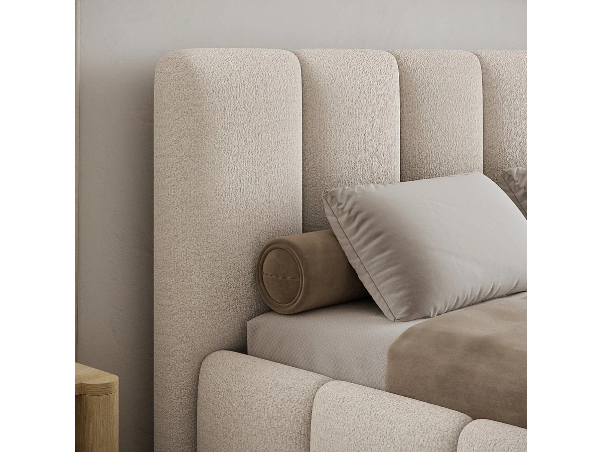 140x200 Vuode Sisältää Sängynpohjan Klaus Texturoitu Beige