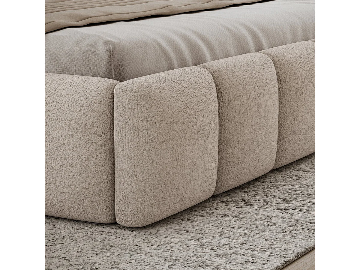 180x200 Bed base frame included Klaus Textured Beige