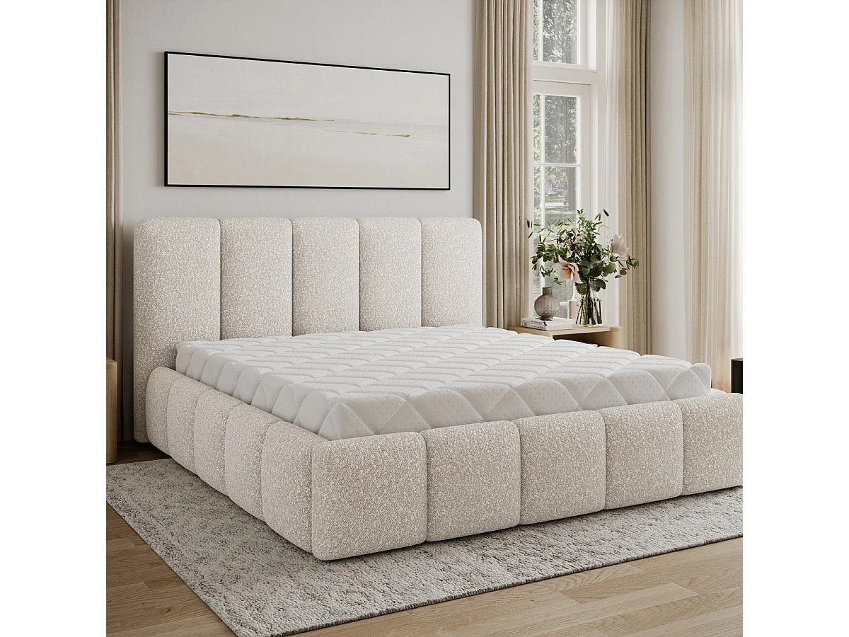 180x200 Bed (includes bed frame) Klaus Bouclé Beige