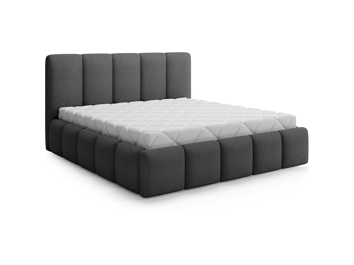 140x200 Storage Bed with Bed Base Included Klaus Gray