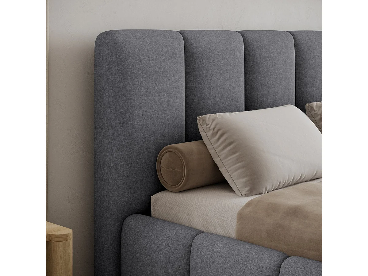 140x200 Storage Bed with Bed Base Included Klaus Gray