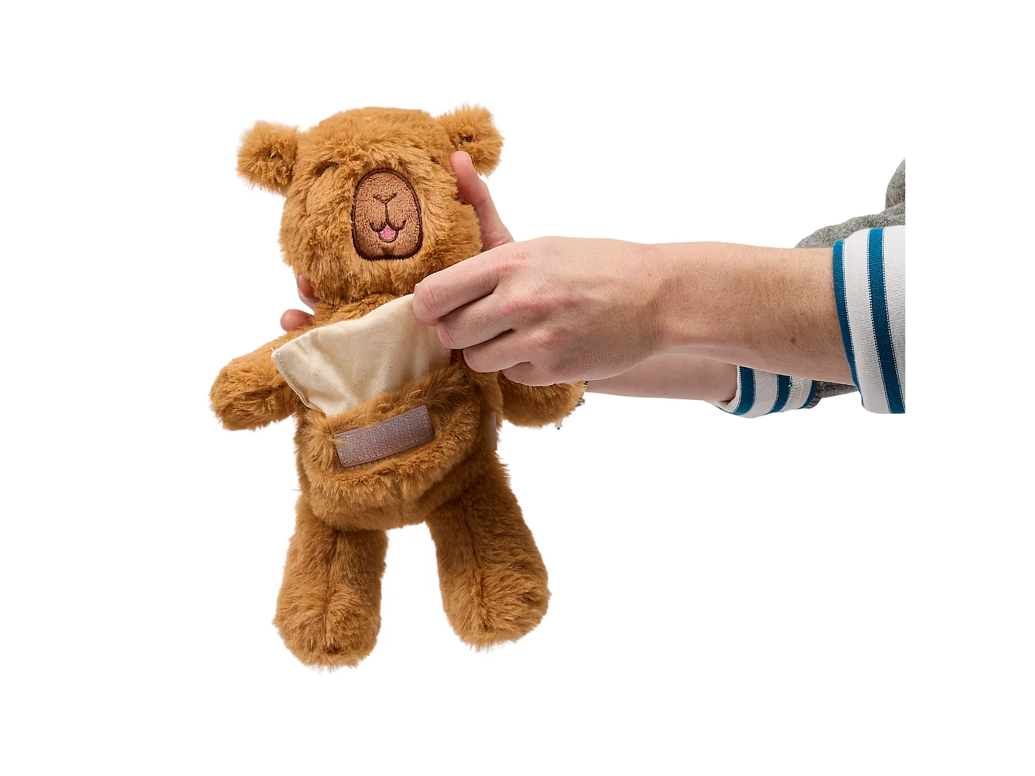 Bouillotte Micro-Ondable - SENSLY - Capybara - Peluche Douce - Marron