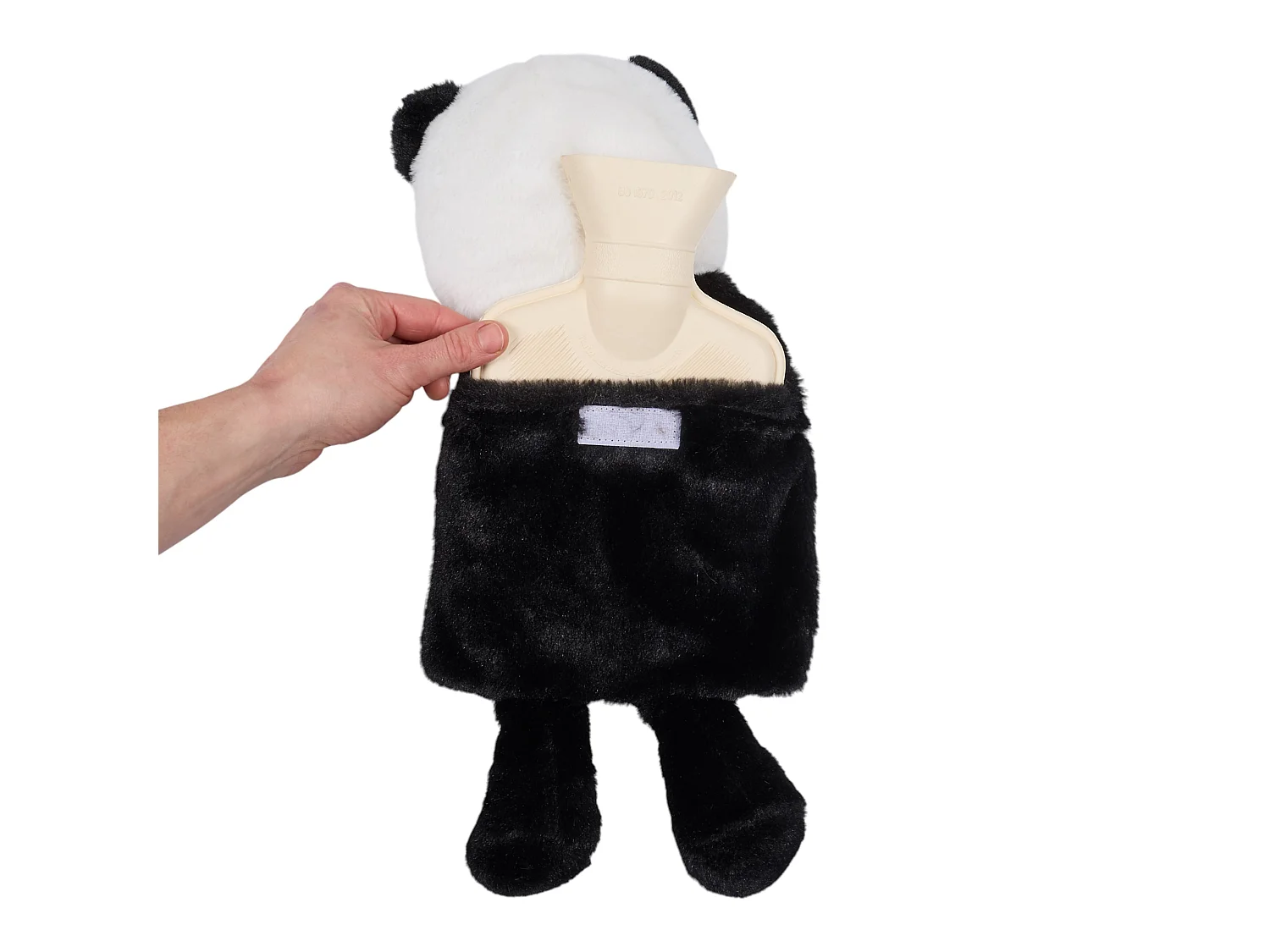 Bouillotte Micro-Ondable - SENSLY - Maman et Bébé Panda - Peluche Douce - Grise