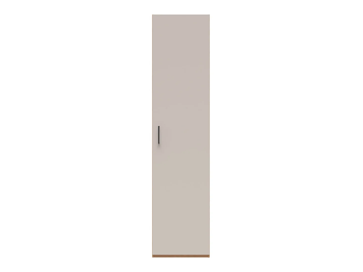 Armoire meuble de rangement 1 porte 4 étagères coloris Chêne artisan/cachemire - Longueur 45 x Profondeur 55,5 x Hauteur 190,5 cm