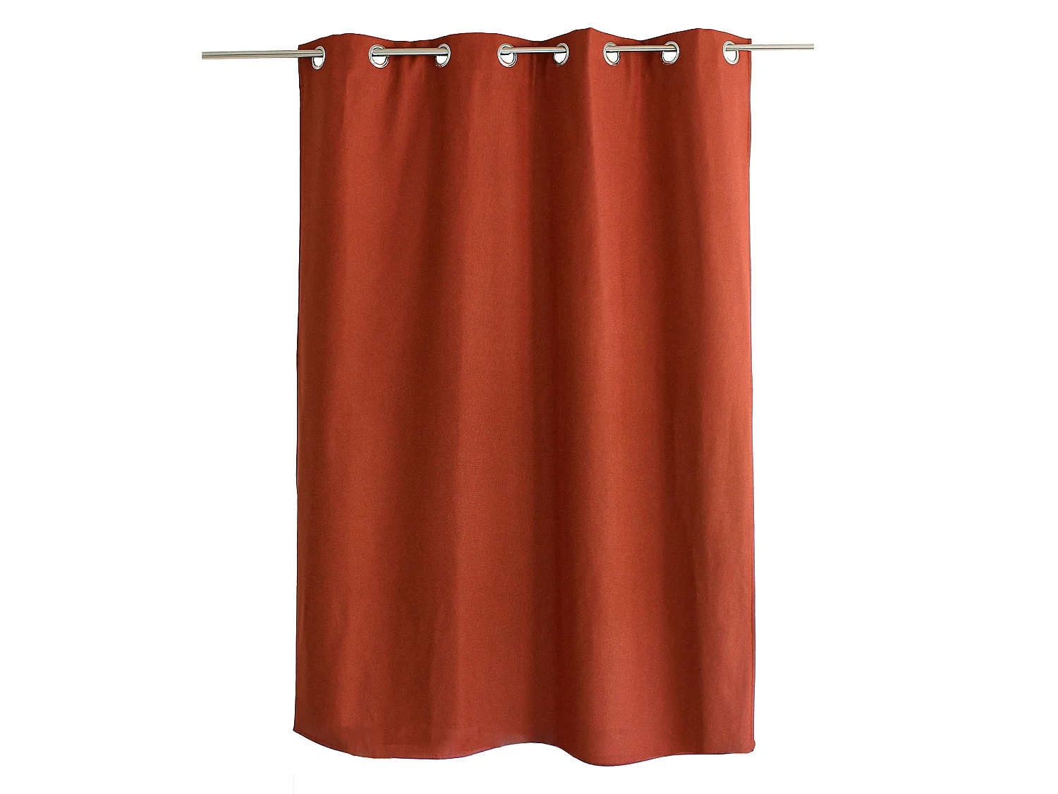 Rideau Thermique à Œillets, Vert gris, 140x180 cm, Toile doublé polaire, Collection Fjord, CMADECO - Rouge