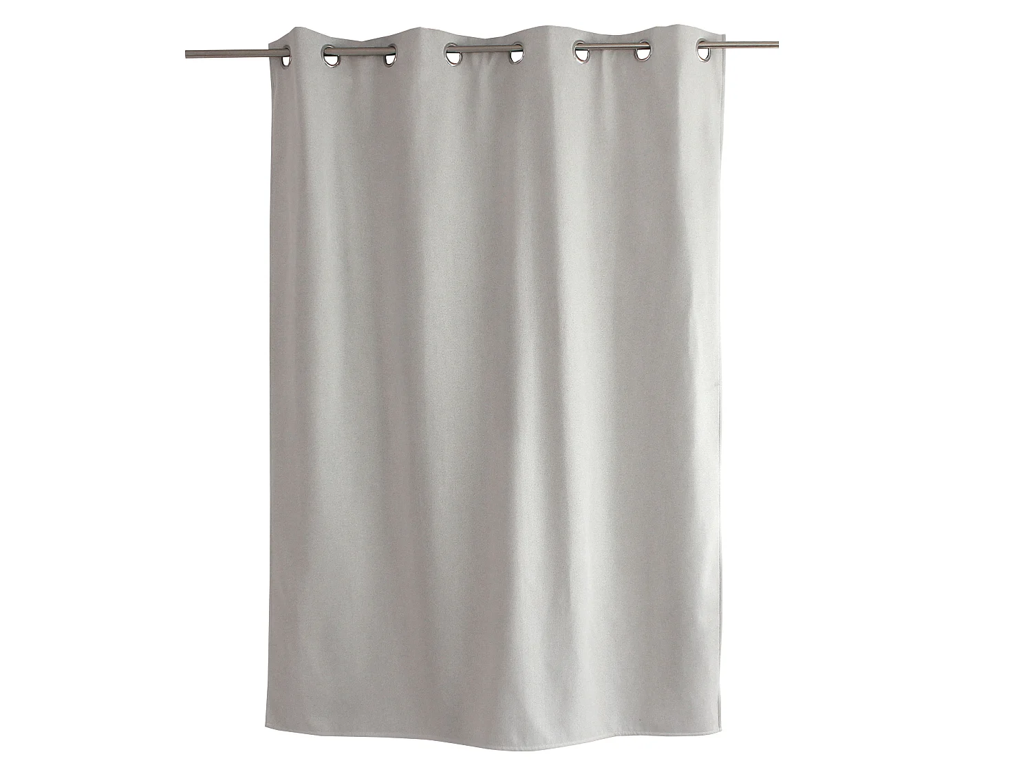 Rideau Thermique à Œillets, Gris clair, 140x180 cm, Toile doublé polaire, Collection Fjord, CMADECO - Gris