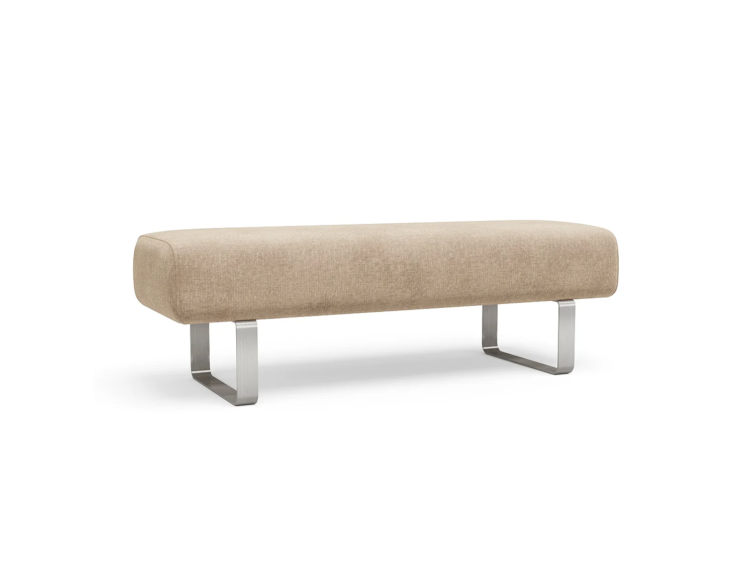 Banc NOXX en velours chenillé beige foncé