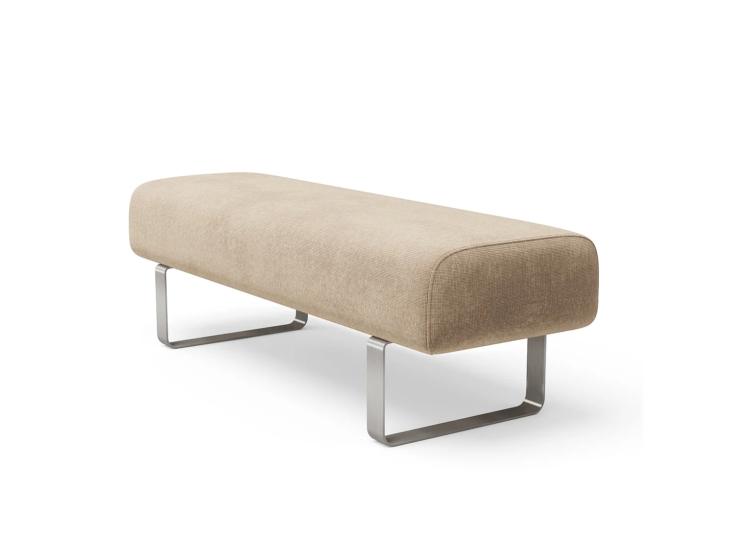 Banc NOXX en velours chenillé beige foncé