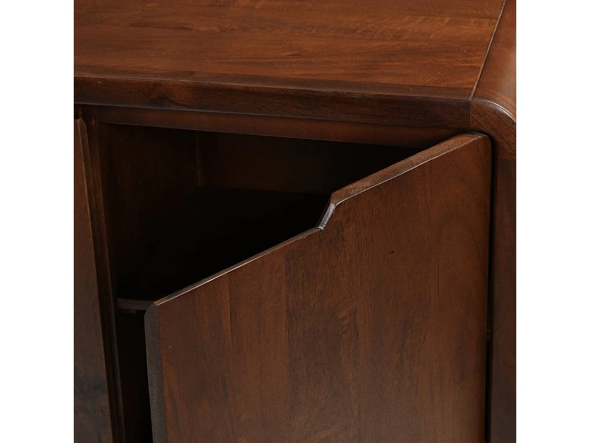 Meuble sous vasque en bois de manguier foncé Noriel