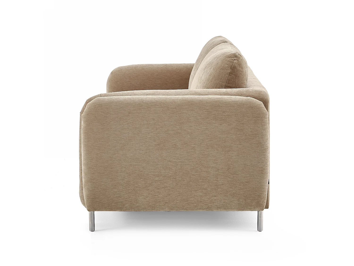 Canapé SWING 3 places en tissu tramé toucher doux taupe