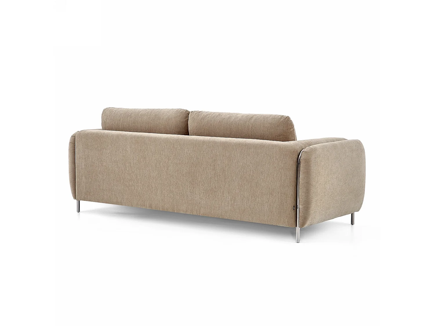Canapé SWING 3 places en tissu tramé toucher doux taupe