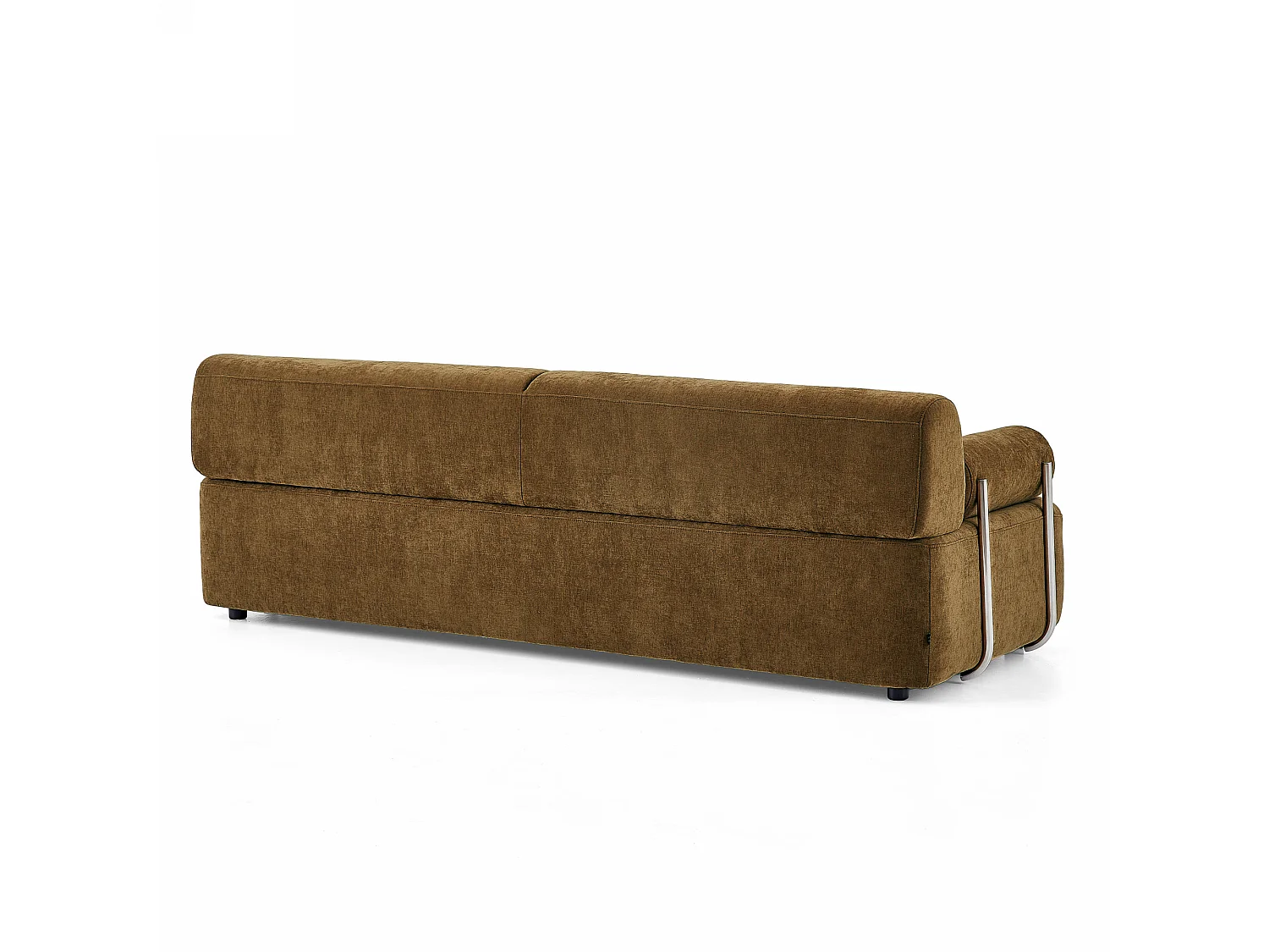 Canapé VOLTA 3 places en tissu tramé toucher doux caramel