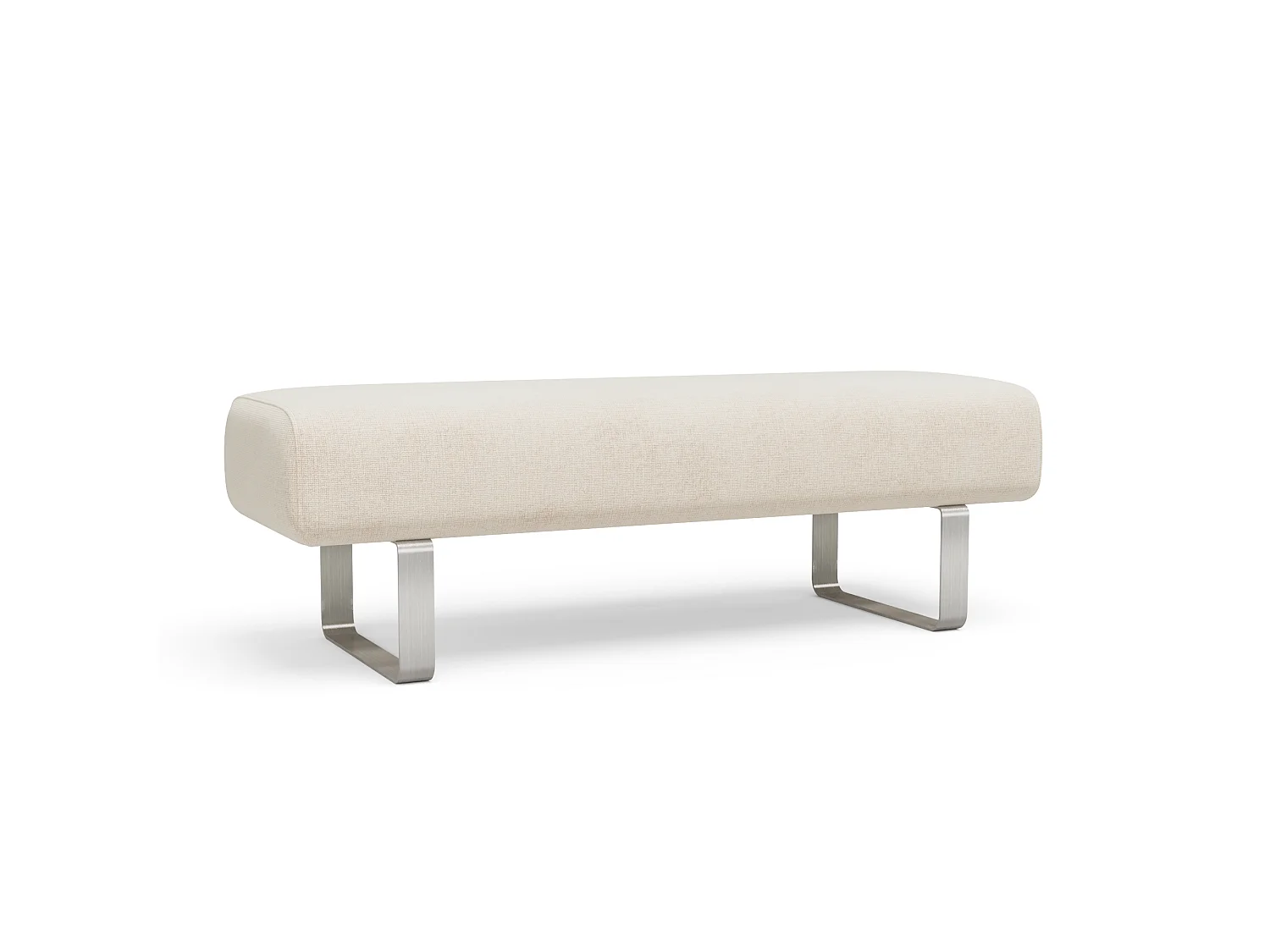 Banc NOXX en velours chenillé crème