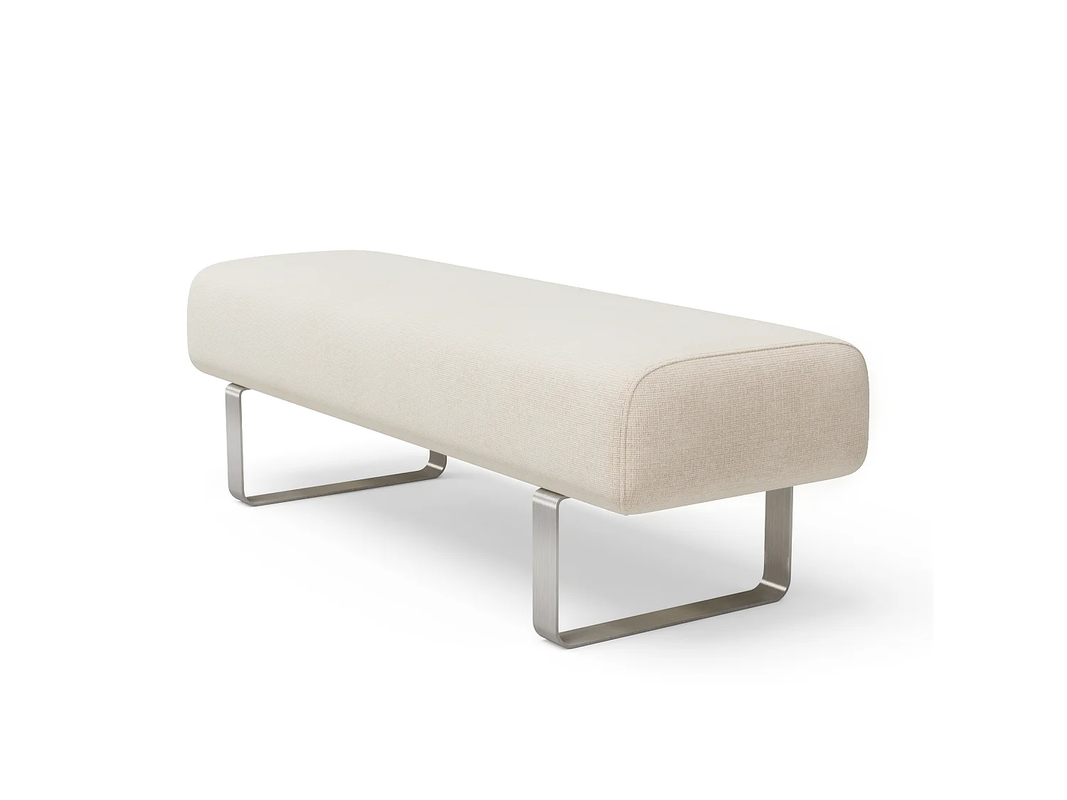 Banc NOXX en velours chenillé crème