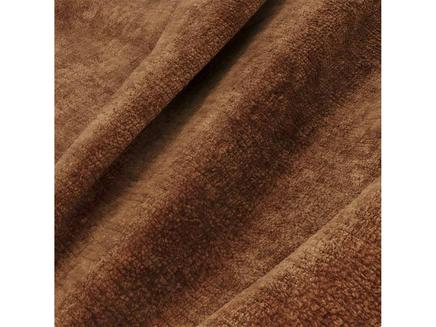 Canapé d'angle gauche CELINE 4 places en velours texturé terracotta