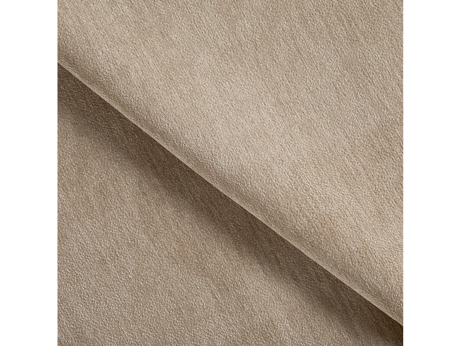 Canapé d'angle gauche CELINE 4 places en tissu tramé toucher doux taupe