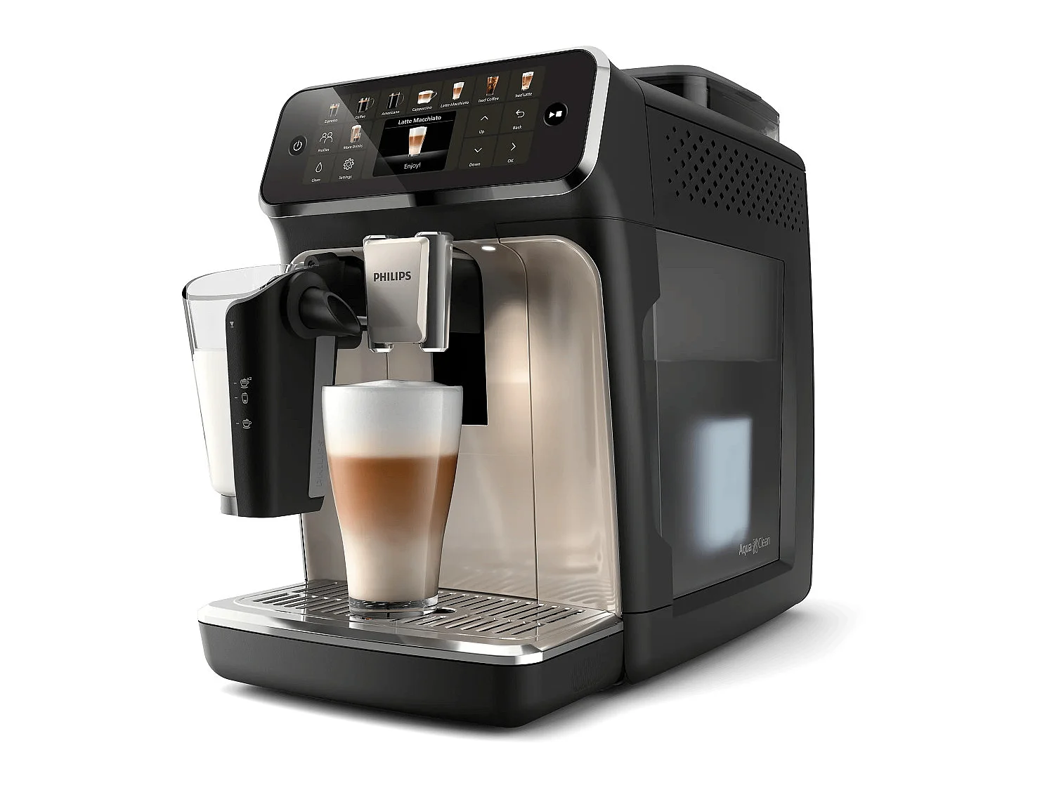 Philips Series 5500 EP5547 90 LatteGo Espressomaschine - 20 Rezepte, SilentBrew-Technologie, Grau
