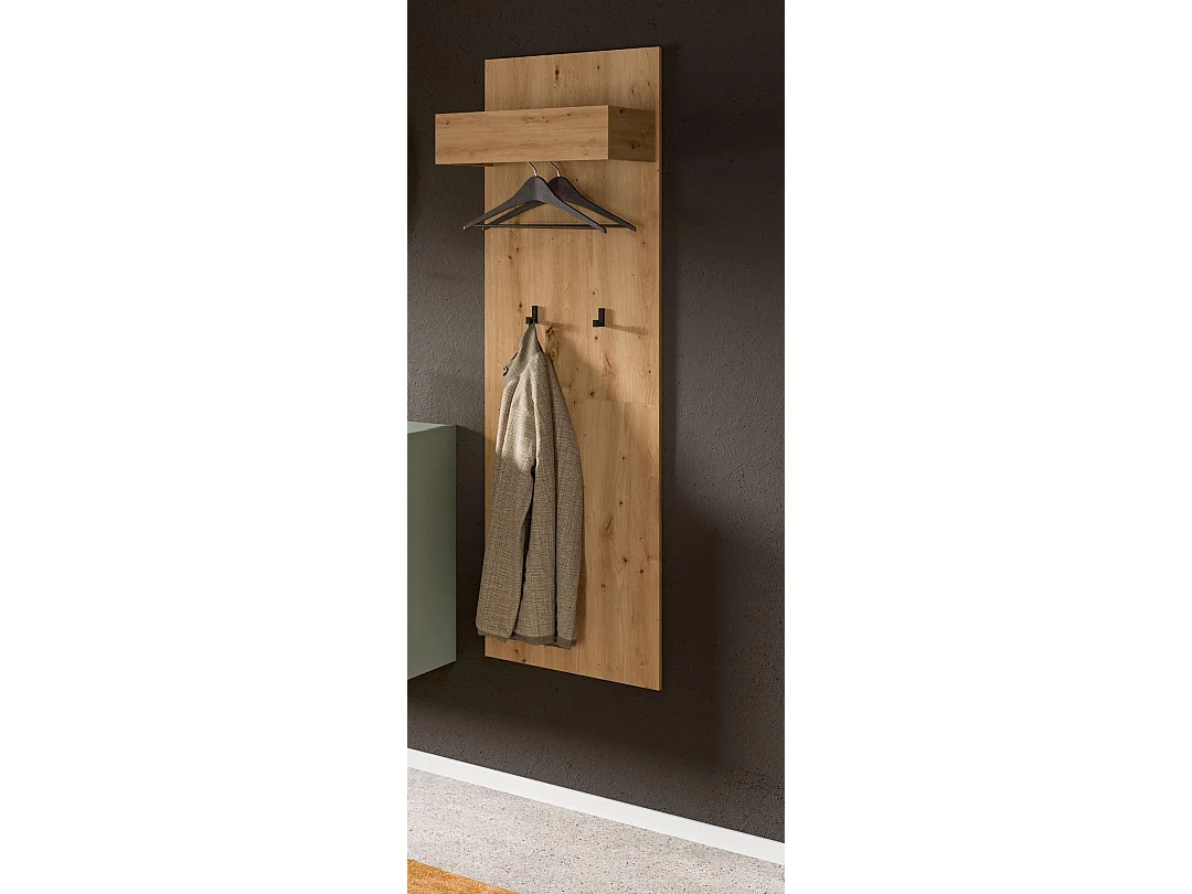 Drive Wandgarderobe 2 Haken Eiche Dekor.