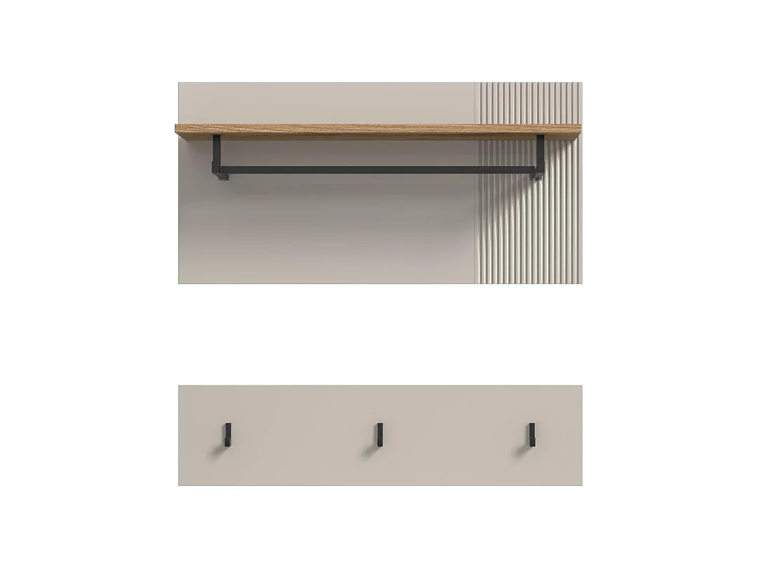 Slide Wandgarderobe 3 Haken Kaschmir Dekor.
