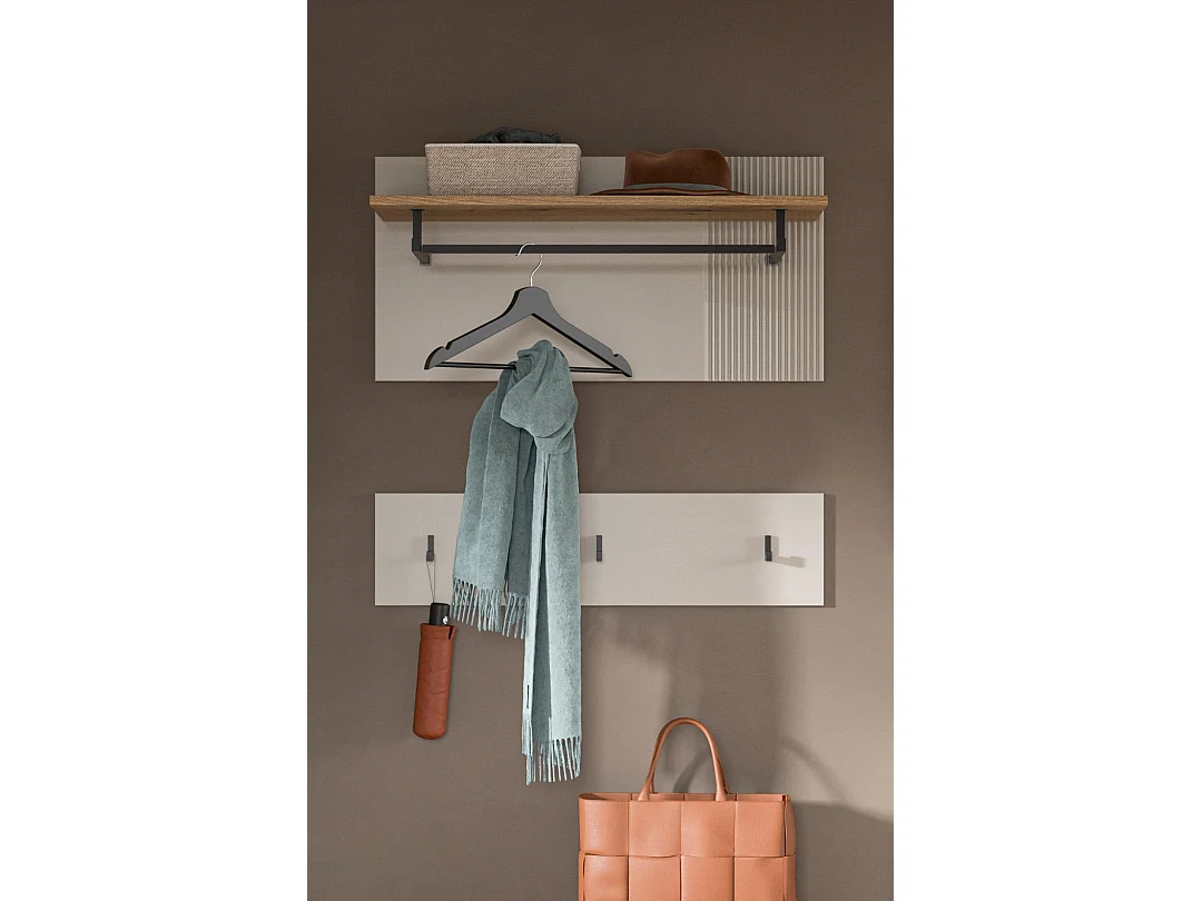 Slide Wandgarderobe 3 Haken Kaschmir Dekor.