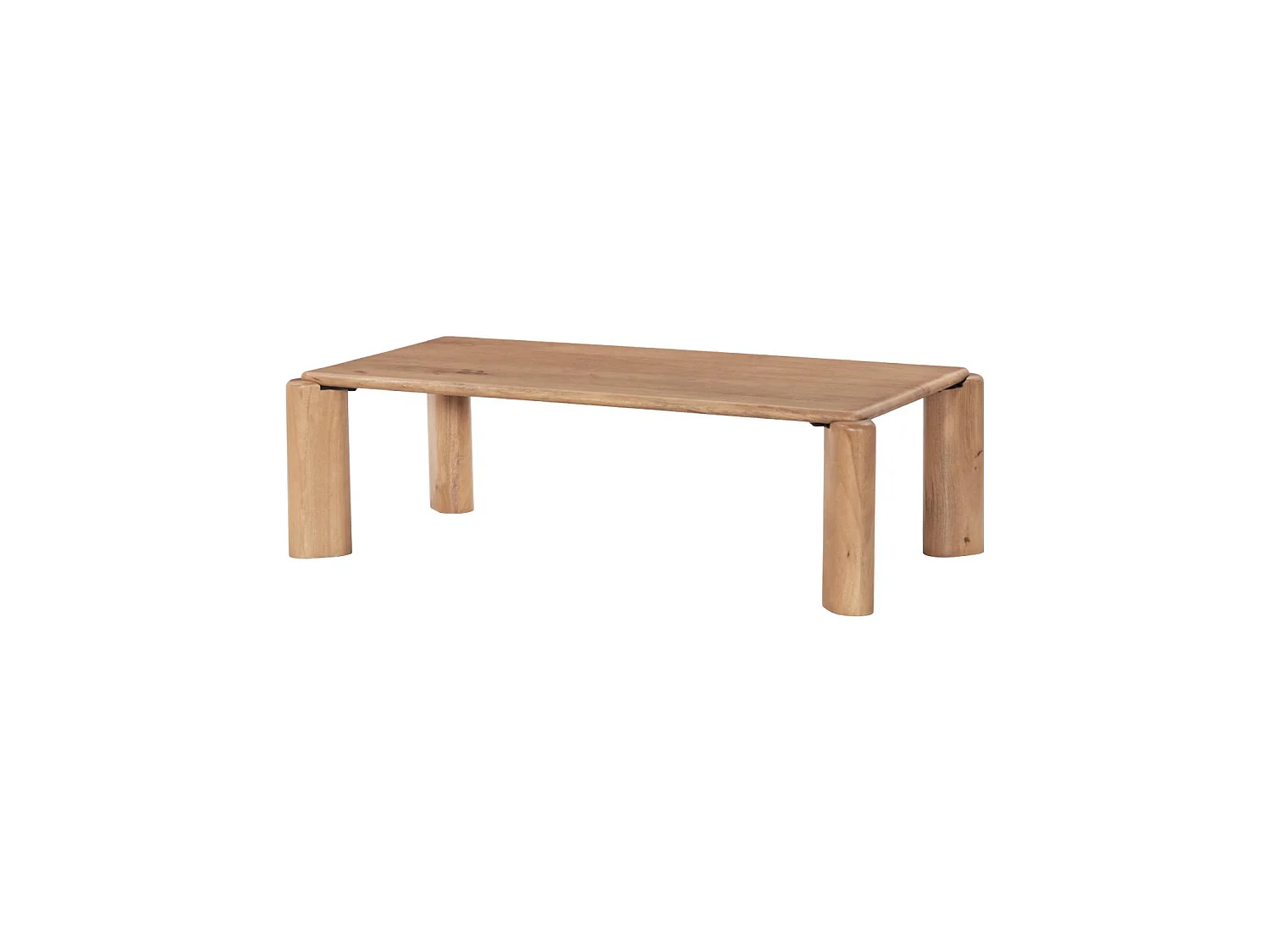Tavolino esotico rettangolare in legno di mango, Petra, Marrone naturale, 120x35x60 cm