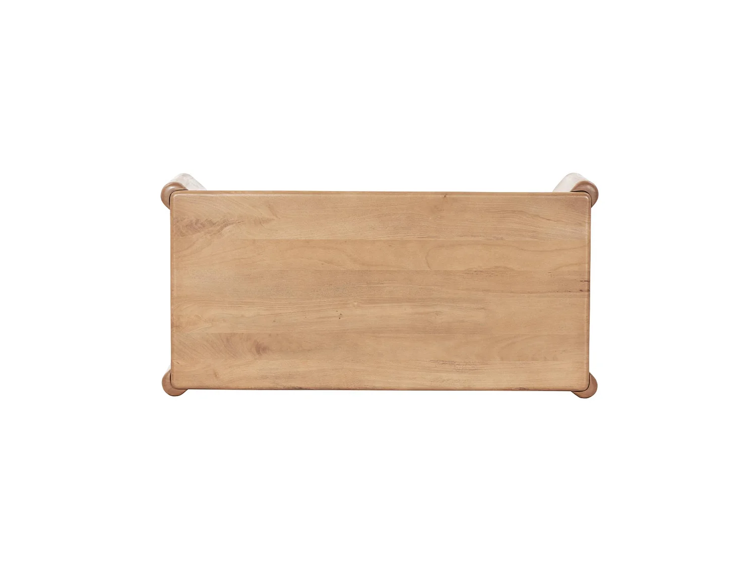 Tavolino esotico rettangolare in legno di mango, Petra, Marrone naturale, 120x35x60 cm