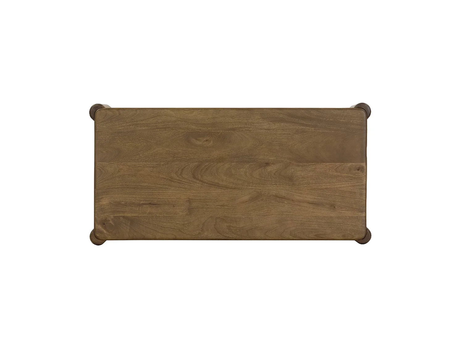 Tavolino esotico rettangolare in legno di mango, Petra, Noce, 120x35x60 cm