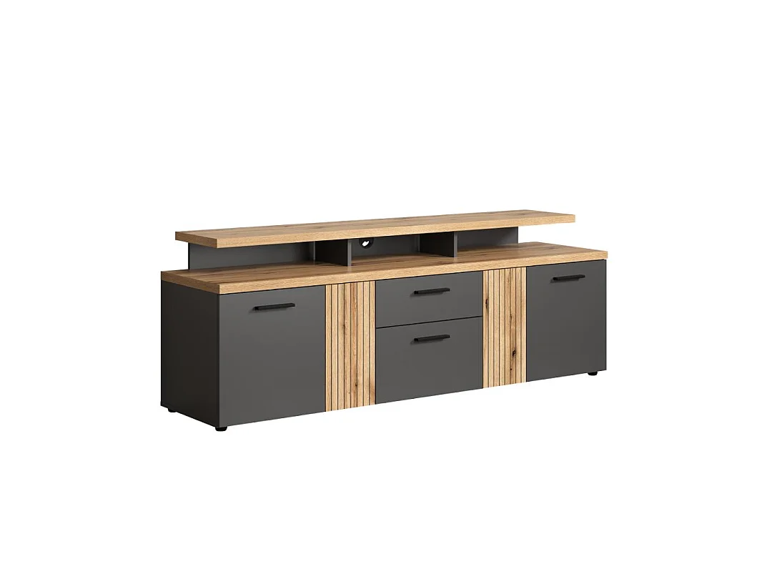 Esteban TV-meubel 5 deuren, 1 lade, 2 planken antraciet.