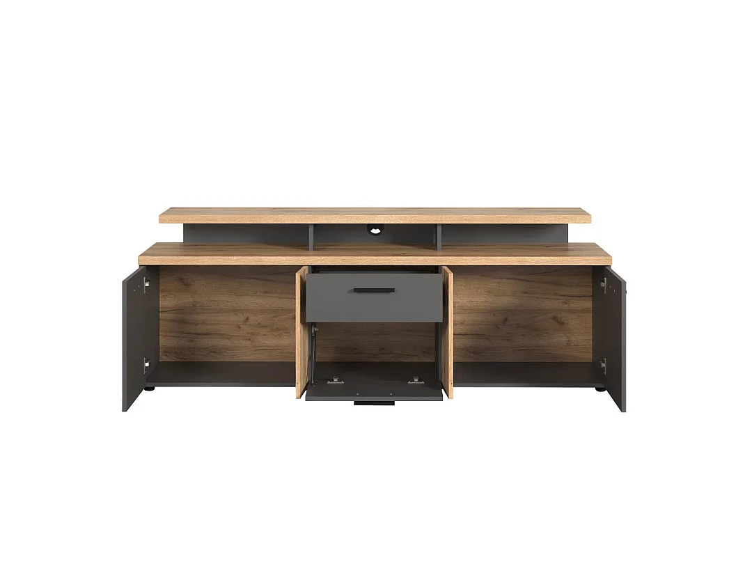 Esteban TV-meubel 5 deuren, 1 lade, 2 planken antraciet.