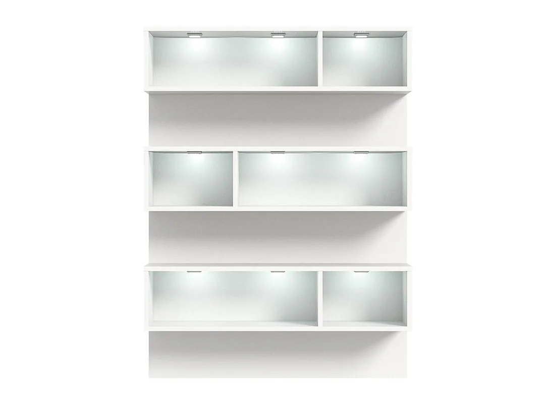Shoelove meuble à chaussures avec éclairage 6 compartiments blanc.