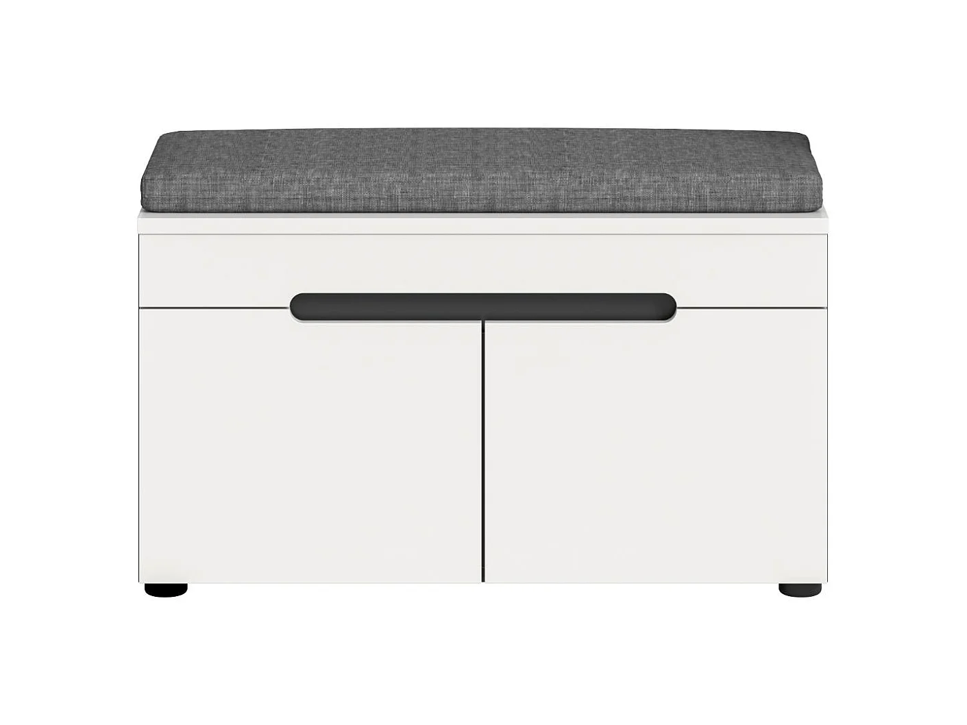 Canu banc avec rangement incl. coussin 2 portes blanches, grises.