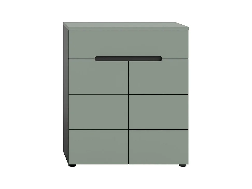 Canu Schuhschrank 2 Türen, 1 Schublade staubgrün, dunkelgrau.