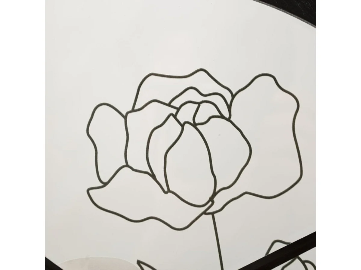 Horloge murale 40 cm Rose Calliope Blanc et Noir