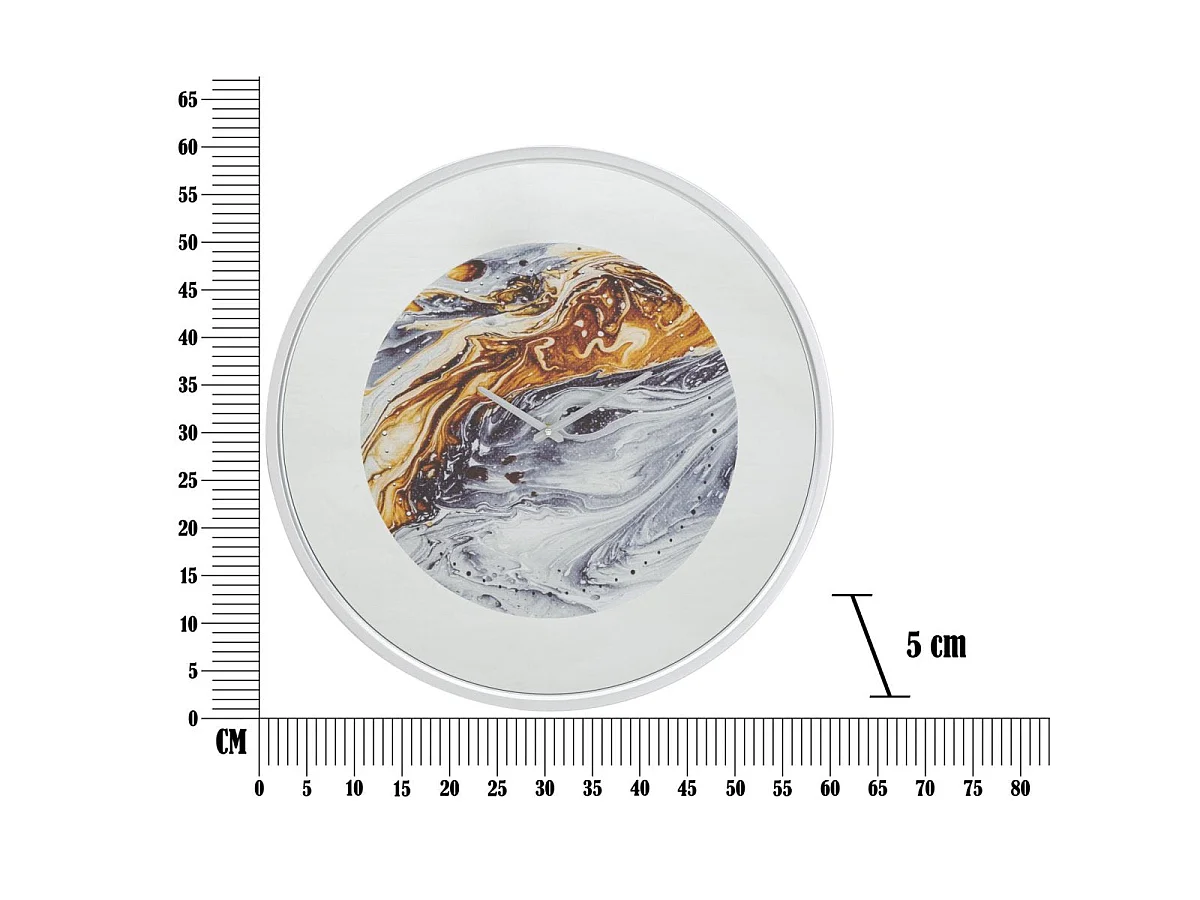 Horloge murale 60 cm Alistair Blanc
