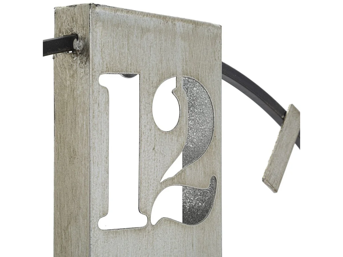Horloge murale 61 cm Silver Noir et Argenté