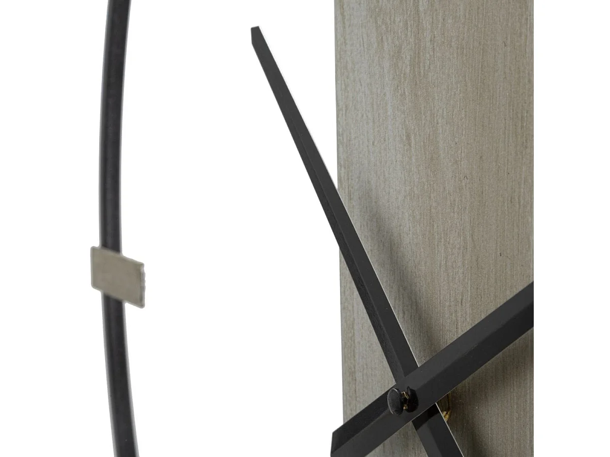 Horloge murale 61 cm Silver Noir et Argenté