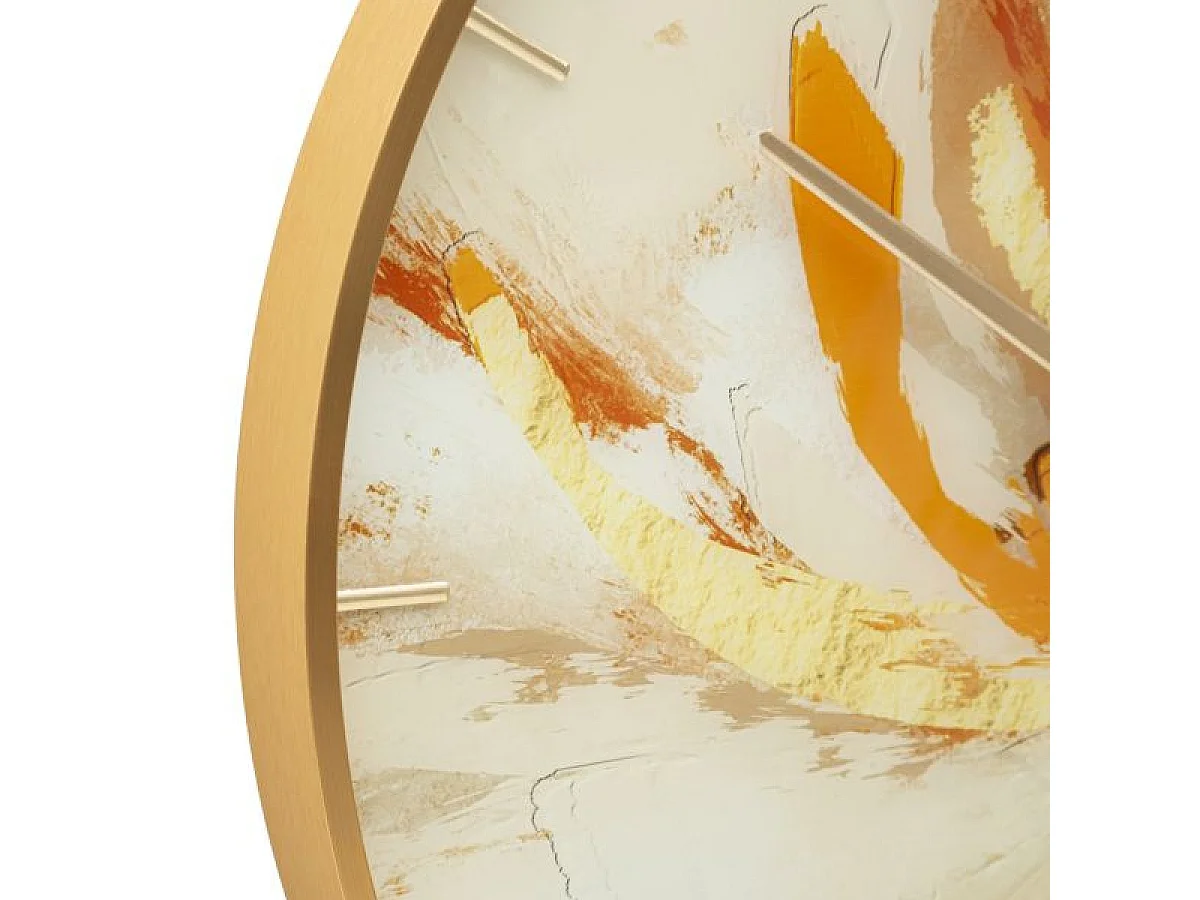 Horloge murale 60 cm Millie Orange et Blanc