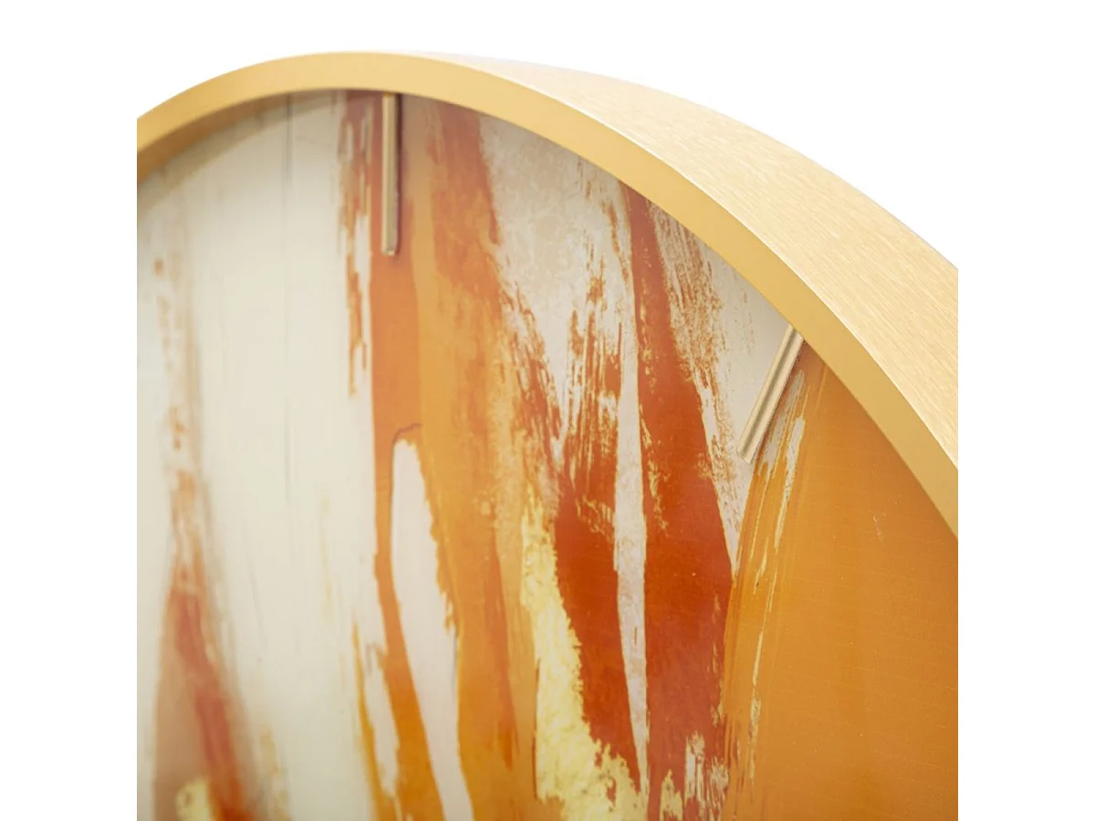 Horloge murale 60 cm Millie Orange et Blanc