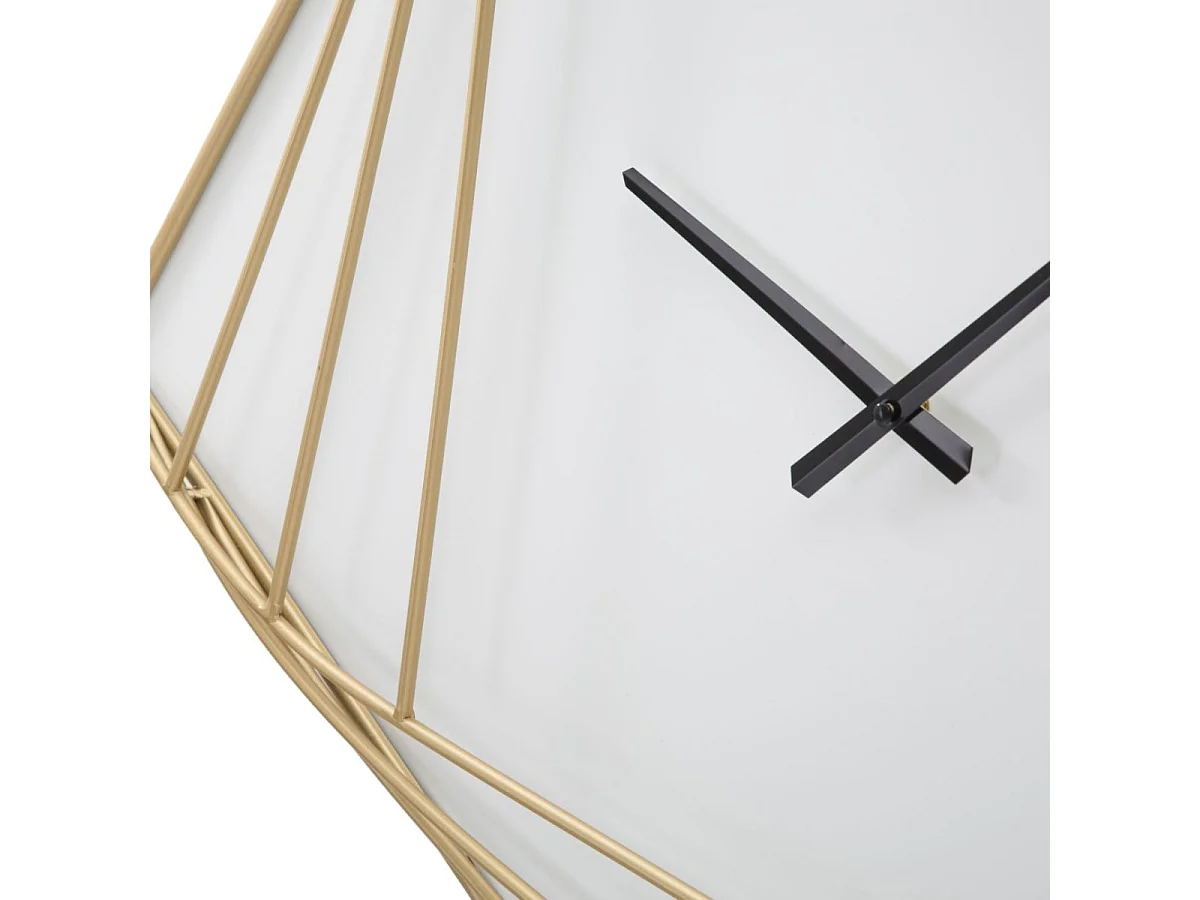 Horloge murale 85 cm Callisto Doré et Blanc