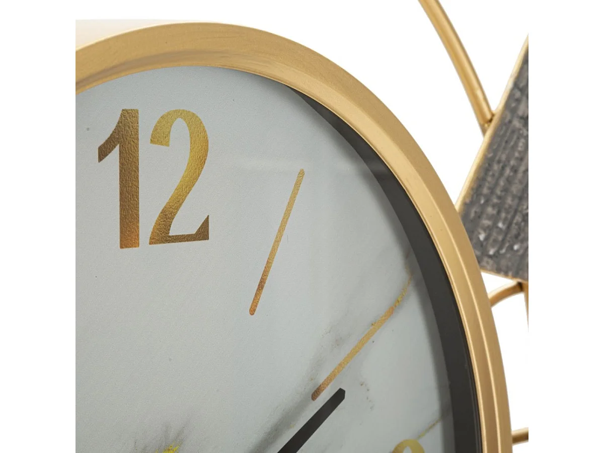 Horloge murale 120 cm Amy Blanc et Doré
