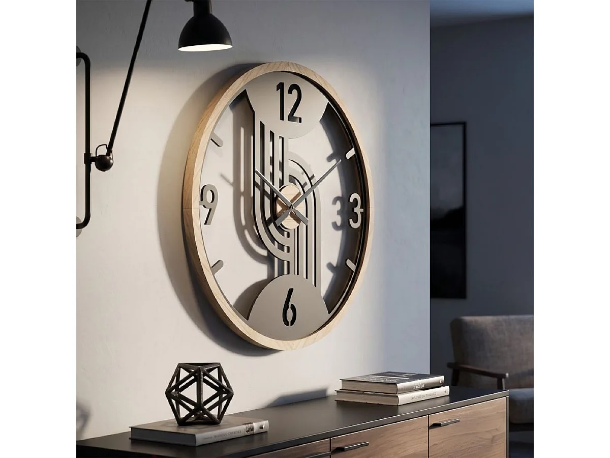 Horloge murale 60 cm Gideon Noir