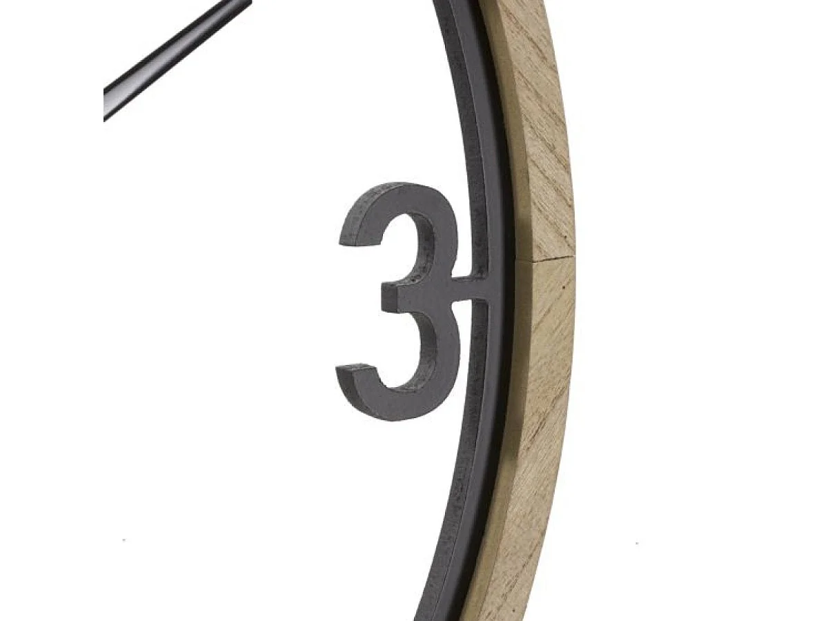 Horloge murale 60 cm Gideon Noir