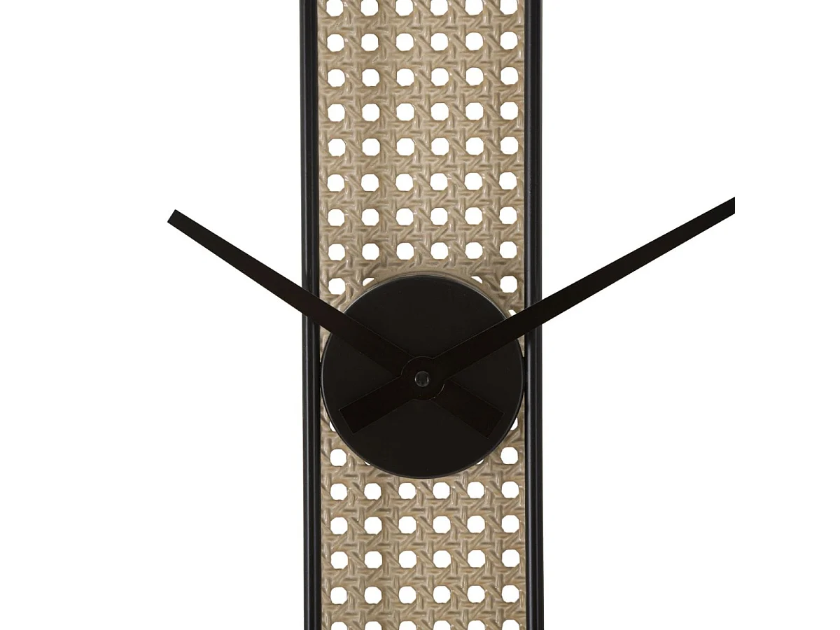 Horloge murale 60 cm Barnaby Noir et Bois