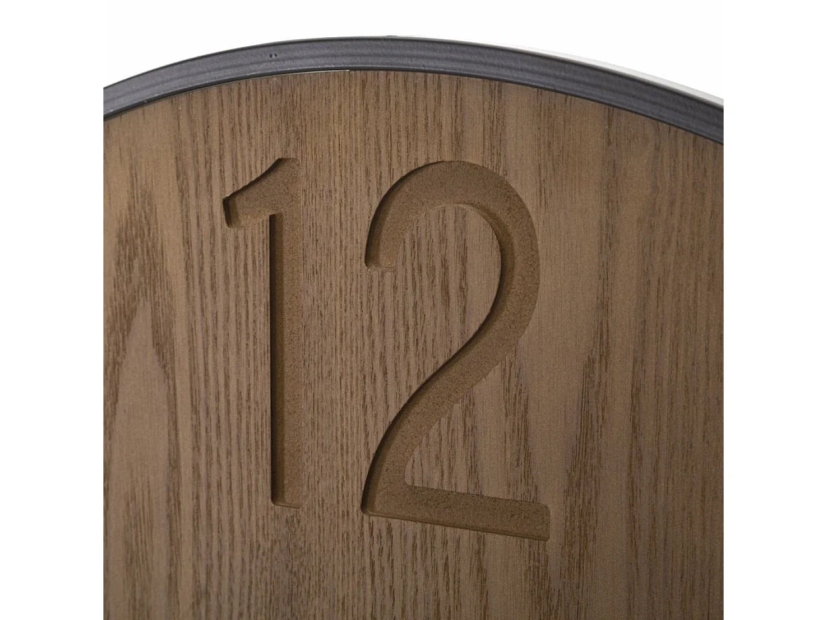 Horloge murale 60 cm Fauna Noir et Bois