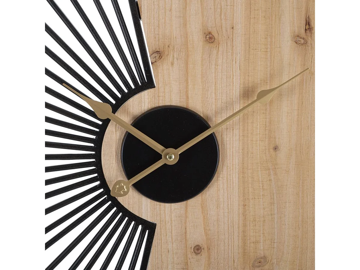 Horloge murale 60 cm Ottavia Bois et Noir