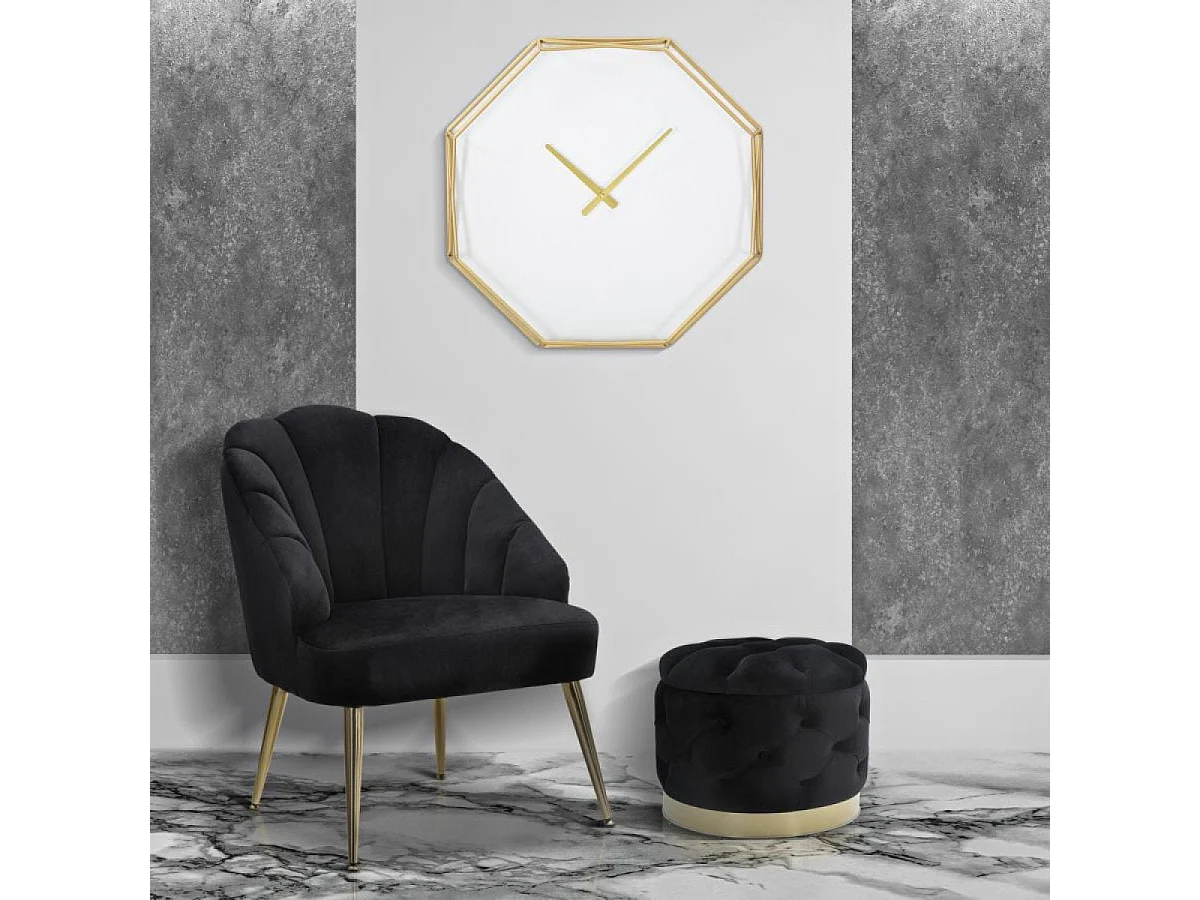 Horloge murale Cordelia Doré et Blanc 56 cm