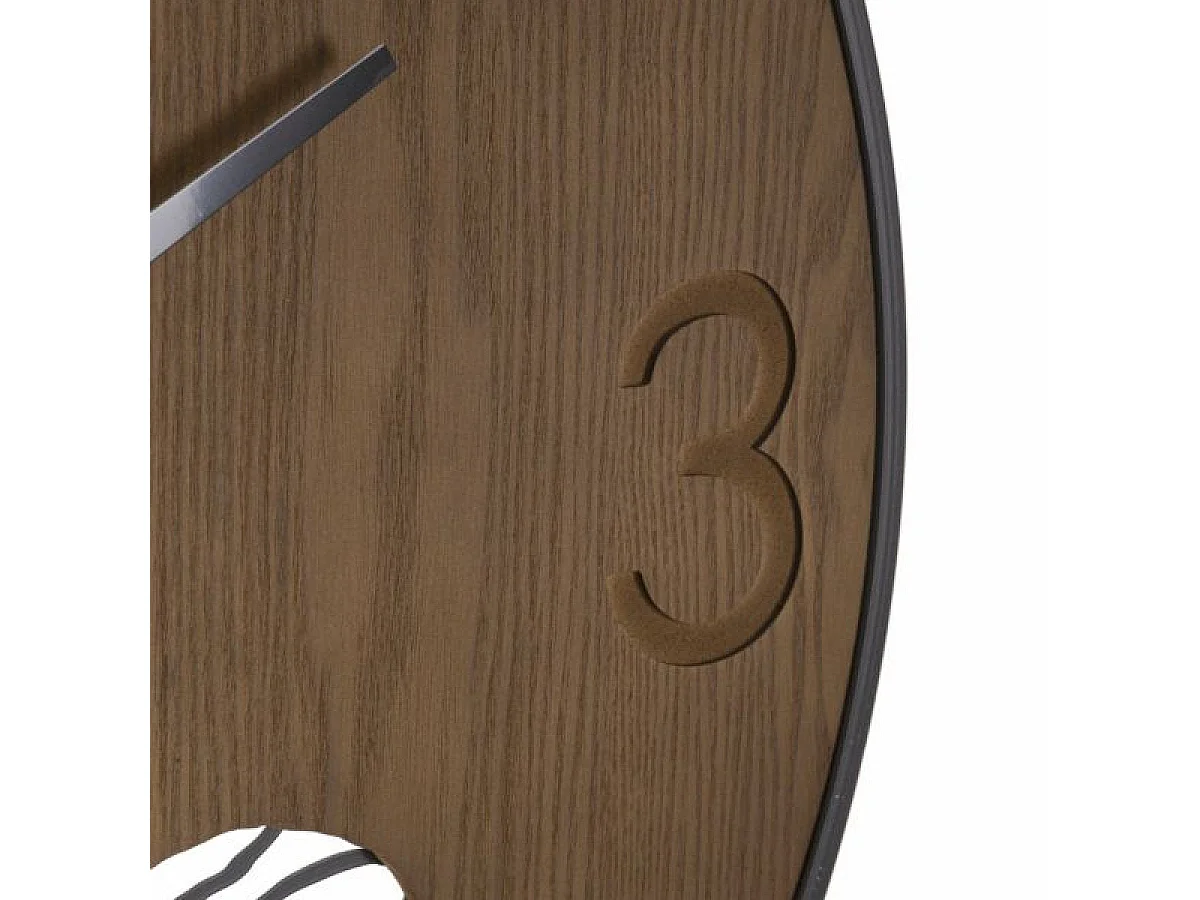 Horloge murale 60 cm Jasmine Noir et Bois